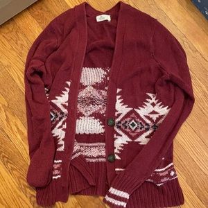 Hollister maroon sweater